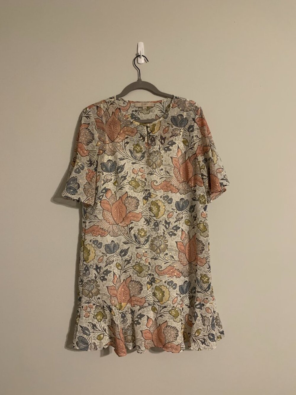 Loft Floral Mini Dress, Size M
